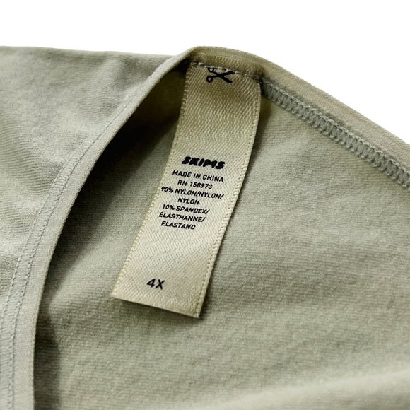 SKIMS Light Essential Scoop Neck Bodysuit NEW Agave Womens 4X - Picture 10 of 13